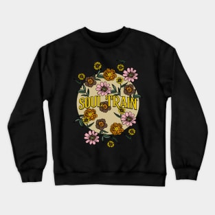 Soul Train Name Personalized Flower Retro Floral 80s 90s Name Style Crewneck Sweatshirt